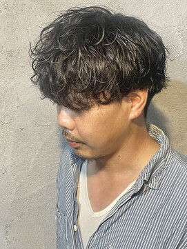 ニアウ 高崎店(Niau) メンズナチュラルマッシュシャドウパーマ群馬高崎眉毛