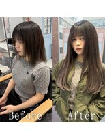 エクステ専門店あるじゃんすー 柏店 ダークグレージュ#シールエクステ#小顔#ネビージュ#韓国#柏