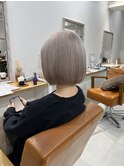 魅力倍増カールセミディシアーカラーダークアッシュショートヘア