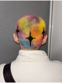 虹色キラキラ坊主カラー