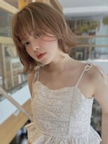 ブリーチ無しのヘーゼルベージュ/透明感カラー/マロンベージュAM