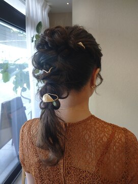 ランリ 名古屋名駅(ranri) ハイポニーテール編みおろし