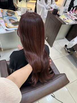 フォルテ 草薙店 ピンクブラウン　暖色カラー　韓国ヘア