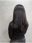 レイヤーカット×グレージュ