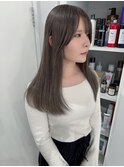 グレージュ/ブリーチ/ダブルカラー/レイヤーカット/カラー