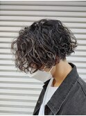 メンズミディアム波巻きツイストスパイラルパーマ