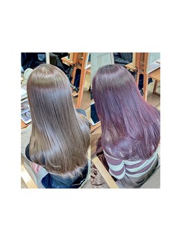 ダメージを最小限に抑えた薬剤を使用★トレンド×理想のスタイルで透明感・艶感のある美髪へ！