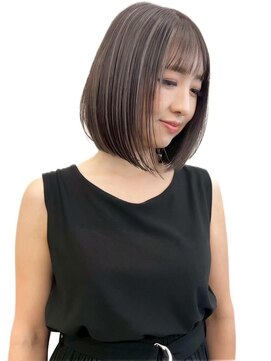 ヘアサロン リボーン(Hair salon Reborn) 王子ボブ白髪ぼかしハイライトショートボブカット20代30代