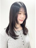【松戸 アイダ】大人可愛い黒髪レイヤー/セミロングレイヤー