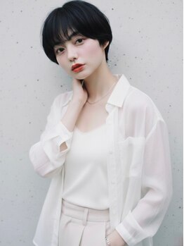 ヘアーメイクパウダー 天王寺寺田町店(Hair make powder)の写真/【女性スタッフのみ】[ショートスタイル]×[髪質改善]は相性抜群◎骨格・癖から見極める小顔見せスタイルへ