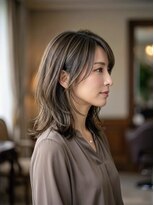 バーシャミ 博多(Baciami) 博多/博多美容室【大人くびれミディ×シアーグレージュ】