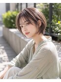 ショート×アッシュグレージュ×束感ニュアンス