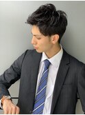 ツーブロック爽やかアップバングショート