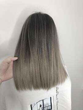 ナンバー(number+) 20代30代ハイライトバレイヤージュブリーチ立体感透け感