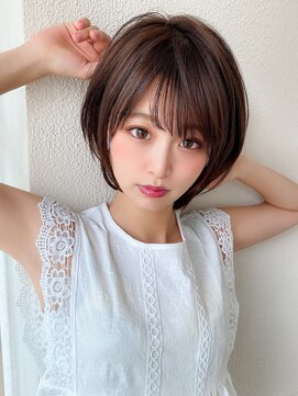 アフロート ディル(AFLOAT D'L) 大人かわいい 小顔 ひし形ショートボブ ベージュカラー