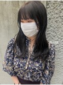 暗髪×透明感 ダークグレージュ