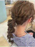ナチュラル　パーティヘアセット