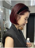 ワインレッドボブ