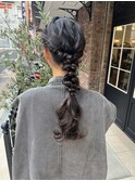 編みおろしヘアセット