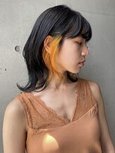 ハツメイ 京急川崎店(HATSUMEI) くびレイヤーインナーカラーイメチェンフルバング似合わせカット