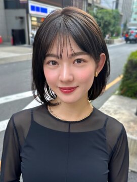 アンダーバーホワイト(_WHITE) 似合わせ小顔カット 大人可愛いナチュラルボブ