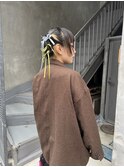 bibito リボンアレンジ ヘアセット タイトヘア 韓国ヘア