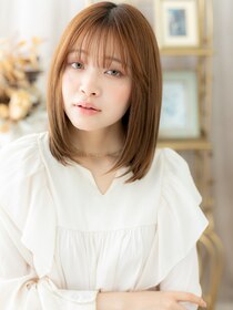 カバーヘア ブリス 戸田公園西口店(COVER HAIR bliss)&nbsp;ミルクティーカラー艶髪レイヤーミディa戸田公園20代30代40代