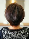 ナチュラルラウンドショート30代、40代、50代