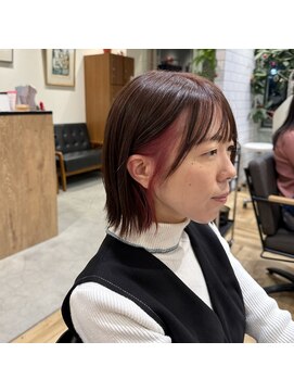 アルマヘアー(Alma hair by murasaki) ◎チェリーピンクのインナーカラー◎