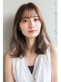 くびれヘア/ミディアム/前髪/【lana hair 新宿】