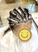 コーンロウフル　エクステ入り