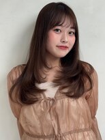 ザックラフィネ(ZACC raffine)&nbsp;レイヤー/ワンカール/バタフライカット/ココアブラウン/前髪