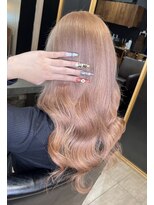 ラピス 横浜(Lapis)&nbsp;ピンクミルクティーベージュブリーチカラーシールエクステ