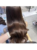 大人ガーリーダークアッシュ似合わせカットミディアムレイヤー