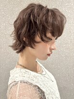 ピークス 渋谷店(Peaks) グレージュ/顔周りレイヤーボブ/韓国巻き/結べるレイヤーカット