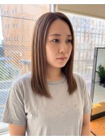 零秒女髪 千里丘店&nbsp;上品で艶やかに魅せる美髪セミロング髪質改善艶髪髪質改善カラー