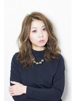 ディセンタージュ ヘアーメイク(DECENTAGE hair make) 波巻きウェーブセミディ【モノトーンアッシュ】