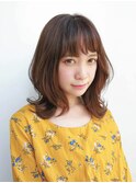 厚めバング 大人かわいい 外ハネ★★