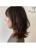 LuTa☆吉祥寺インナーオレンジ　ミディウルフ