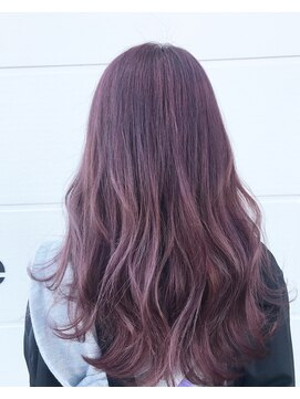 ナンバー(number+) 20代30代40代ピンクアッシュ艶感ストレート透明感ナチュラル