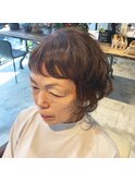 アシンメトリーボブショートバング