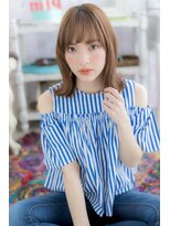 ミック ヘアアンドメイク アップ 駒込店(miq Hair&Make up)&nbsp;シースルーバングレイヤーカット外ハネガーリーロングウルフc1