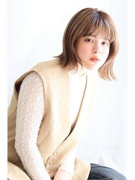 ヘアリゾート ラグーン(hair+resort lagoon) 似合わせカット切りっぱなしボブ＊デザインカラー　10代20代30代