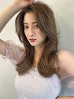 フォンズ(FONS)&nbsp;流れる顔まわりで小顔に見せる韓国ヘア&ミルクティーベージュ