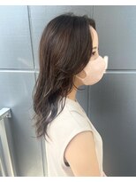 ガリカ 博多(Gallica)&nbsp;大人かわいいくすみカラーナチュラルロングウルフレイヤーカット