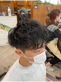 【 Clap】短髪刈り上げショートメンズ/ナチュラルパーマ