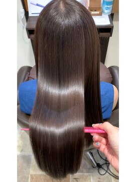 バランスヘアクリニック 南仙台駅前店(Balance hair clinic) 髪質改善カラー[タイトストレート/ミルクチョコレート]30代/40代
