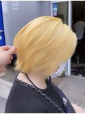 ブロンドイエローベージュハイトーンブリーチダブルカラー大塚