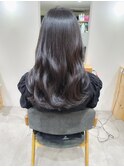 暗め艶髪ダークグレージュカラー/韓国系デジタルパーマ