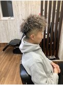 ツイストパーマ+ハイライト